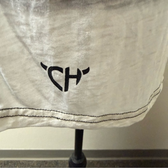 Cowgirl Hardware Aztec Graphic Raglan Tee Western Boho Top White Gray L - Picture 5 of 9